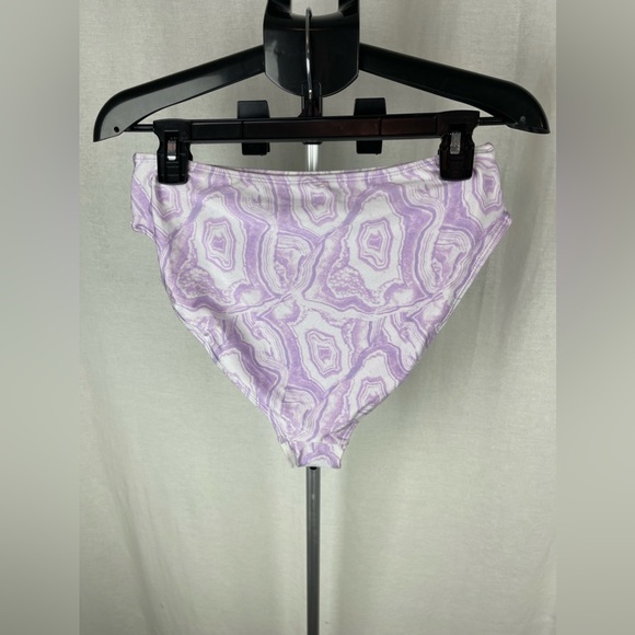 Topshop Purple Marbled High Waist Bikini Bottoms Size 12 NWT - Picture 7 of 12